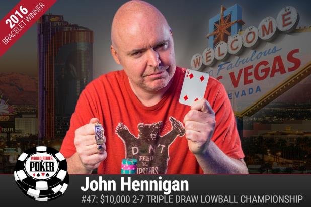WORLD CLASS: JOHNNY WORLD HENNIGAN WINS $10K TRIPLE-DRAW LOWBALL LIMIT CHAMPIONSHIP