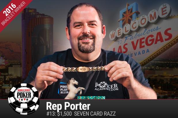 ALL THAT RAZZ!  REP PORTER WINS $1,500 BUY-IN RAZZ GOLD BRACELET