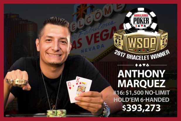 ANTHONY MARQUEZ WINS $1,500 SIX MAX NO LIMIT HOLD EM